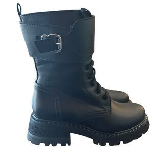 La Canadienne Cody Leather Combat Boots Waterproof Grunge Punk Goth  NEW Size 6